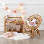 B眉cherregal aus Rattan, 2 Ablagen