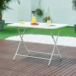 Table de jardin pliante Sande Blanc - 70 x 110 cm