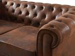 Canapé CHESTERFIELD Marron - Textile - 88 x 72 x 168 cm