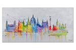 Budapest Skyline Silhouette Acrylbild