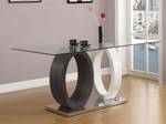 Table AYANE Gris - Verre - 90 x 76 x 160 cm