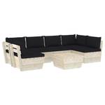 Mobilier de jardin (lot de 7) 3016490-17 Noir