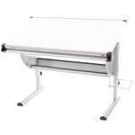 Bureau enfant Preston Gris lumineux - Blanc pur