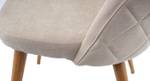 Chaise capitonnée D53 (lot de 4) Beige - Textile - 48 x 77 x 46 cm