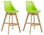 Tabouret de bar Cannes Lot de 2 Vert