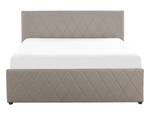 Lit double ROCHEFORT Gris - Taupe - Largeur : 150 cm