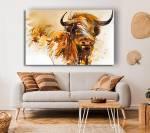 Highland Cow Die Wandkunst Illustration