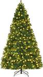 240cm LED Künstlicher Weihnachtsbaum Grün - Kunststoff - 145 x 240 x 145 cm