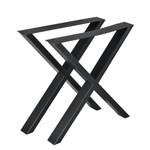 Set de 2 Pieds de Table Greith Noir - Largeur : 69 cm