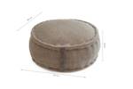 Runder poufaus aus beige Baumwolle