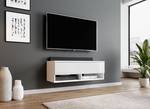 TV-Schrank Alyx 100 cm Weiß mit LED Weiß - Breite: 100 cm