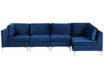 Canapé d'angle EVJA Bleu - Bleu marine - 300 x 150 cm - Accoudoir monté à droite (vu de face) - Angle à gauche (vu de face)