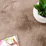 Hochflor Teppich Comfy Taupe - 80 x 150 cm