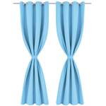 Rideau(lot de 2) 294208-1 Turquoise - Hauteur : 245 cm