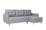 Ecksofa Casiopeia Grau - Holzwerkstoff - 225 x 90 x 145 cm