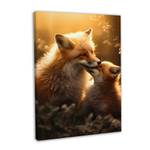 Leinwandbild Fox Love 100 x 150 cm