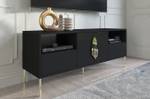 Tv-Schrank Skandica Merlin Schwarz - Gold - Gold