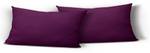 2 Kissenbezüge 40x80 cm Microfaser lila Violett - Textil - 40 x 1 x 80 cm