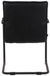 Chaise de salle à manger Gandia Lot de 2 Noir - Cuir véritable - 57 x 89 x 64 cm