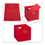 Lot de 4 boîtes de rangement Rouge - Argenté