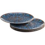 Platzteller Aquamarine (4er Set) Blau - Keramik - 33 x 1 x 33 cm