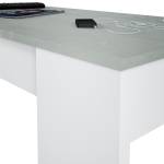 Table basse Oceanside Blanc - Bois manufacturé - 100 x 137 x 45 cm