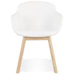 Fauteuil MOUTOU Blanc - Bois massif - 59 x 80 x 54 cm