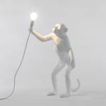 Lampe Monkey debout Blanc - Matière plastique - 27 x 54 x 46 cm