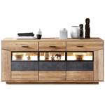 Sideboard Gernot 6 mit LED Braun - Holzart/Dekor - Holz teilmassiv - 194 x 85 x 46 cm