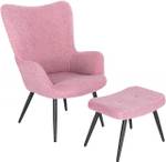 Relaxsessel Henrik Pink - Metall - Textil - 69 x 101 x 70 cm