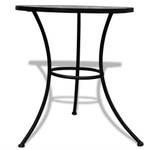 Bistro-Set (3-teilig) 299764-2 Schwarz - Weiß - Keramik - Metall - 60 x 70 x 60 cm