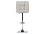 Tabouret de bar MARION Beige - Crème - Argenté