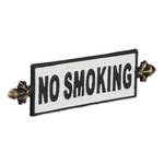 Nicht Rauchen Schild Schwarz - Gold - Weiß - Metall - 27 x 8 x 1 cm