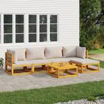 Garten-Lounge-Set 3028504-9 (6-teilig) Grau - Hellgrau