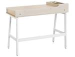 Bureau PARAMARIBO Marron - Blanc - Bois manufacturé - 100 x 82 x 55 cm