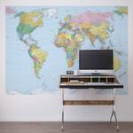 Fototapete World Map 611059 Naturfaser - Textil - 270 x 188 x 188 cm