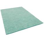Baumwolle Kelim Teppich Easy Meliert Türkis - 70 x 250 cm