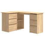 Schreibtisch Braun - Holzwerkstoff - Massivholz - 145 x 76 x 145 cm