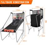 Basketball Automat Basketballspiel Schwarz - Metall - 110 x 206 x 203 cm