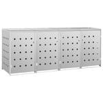 Mülltonnenbox 3000237 Silber - Metall - 78 x 115 x 276 cm