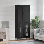 Highboard DE7824 Schwarz - Holzwerkstoff - 34 x 180 x 70 cm