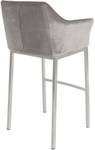 Tabouret de bar Damaso Lot de 2 Argenté