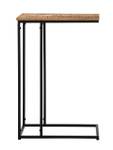 Beistelltisch C-Tisch Toronto Metall Schwarz - Braun - Metall - Massivholz - 25 x 60 x 40 cm