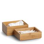 Ordnungsboxen-Set, 2-tlg., Bambus Braun - Bambus - 11 x 10 x 15 cm