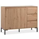 Kommode mit 3 Schubladen 2428 Braun - Grau - Holzwerkstoff - 120 x 87 x 40 cm