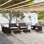 Garten-Lounge-Set (8-teilig) 3012364-1 Schwarz - Weiß - Anzahl Teile im Set: 8