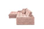 Ecksofa LANA Sofa Cord Recamiere Pink - Ecke davorstehend links