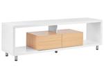 Meuble TV KNOX Marron - Blanc - Bois manufacturé - 159 x 50 x 39 cm