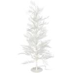 Weihnachtsbaum mit LED-Beleuchtung, 60cm Weiß - Kunststoff - 14 x 60 x 14 cm