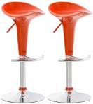 Tabouret de bar Saddle Lot de 2 Orange